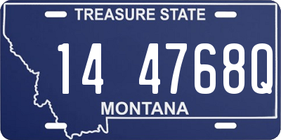 MT license plate 144768Q
