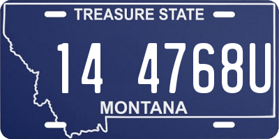 MT license plate 144768U