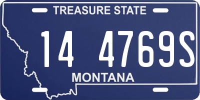 MT license plate 144769S