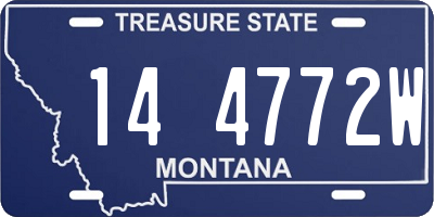 MT license plate 144772W