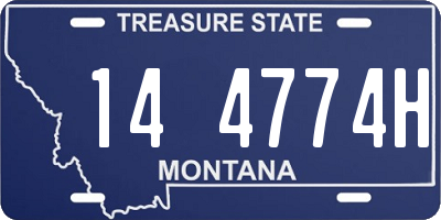 MT license plate 144774H