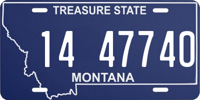 MT license plate 144774O