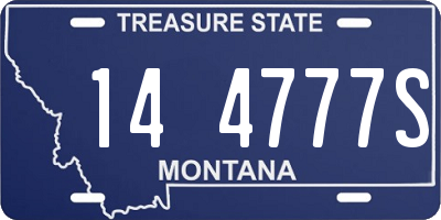 MT license plate 144777S