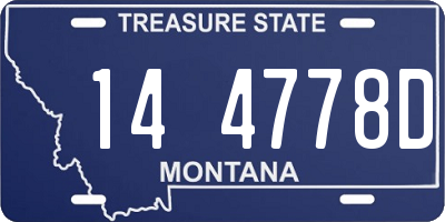 MT license plate 144778D