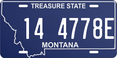 MT license plate 144778E
