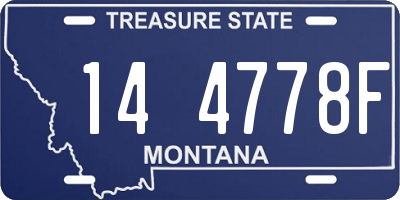 MT license plate 144778F