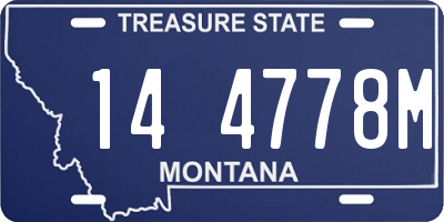 MT license plate 144778M