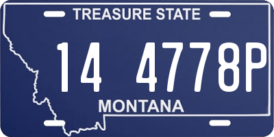 MT license plate 144778P