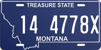 MT license plate 144778X