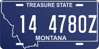 MT license plate 144780Z
