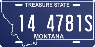 MT license plate 144781S
