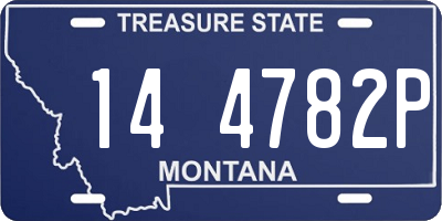 MT license plate 144782P