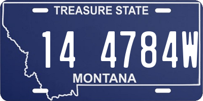 MT license plate 144784W