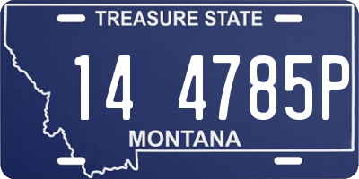 MT license plate 144785P