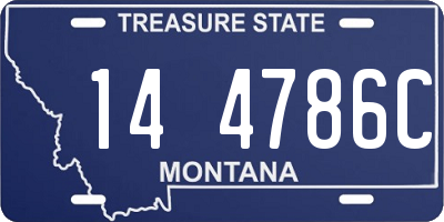 MT license plate 144786C