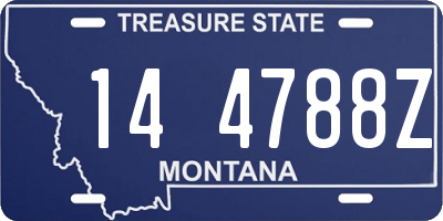 MT license plate 144788Z