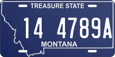 MT license plate 144789A