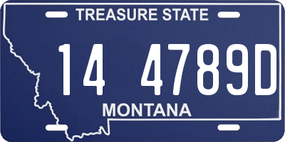 MT license plate 144789D