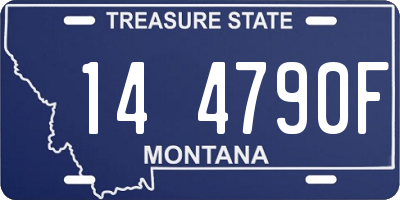 MT license plate 144790F