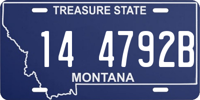 MT license plate 144792B