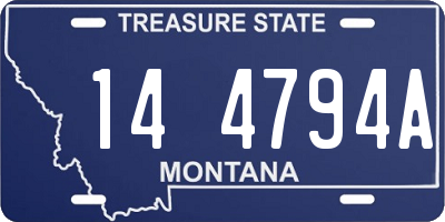 MT license plate 144794A