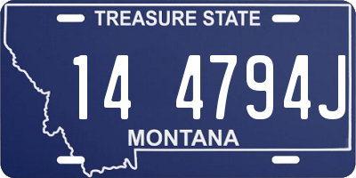 MT license plate 144794J