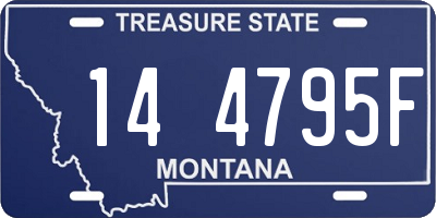 MT license plate 144795F