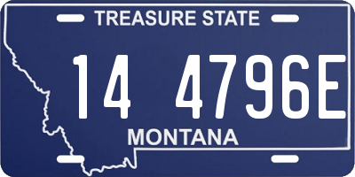 MT license plate 144796E