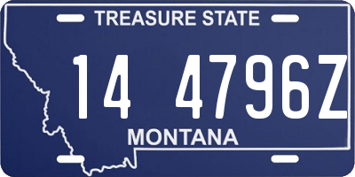 MT license plate 144796Z