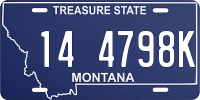 MT license plate 144798K