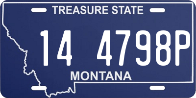 MT license plate 144798P
