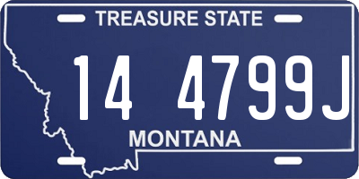 MT license plate 144799J