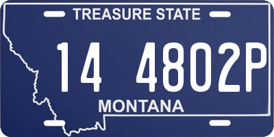 MT license plate 144802P