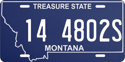 MT license plate 144802S