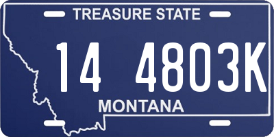 MT license plate 144803K