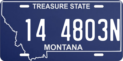 MT license plate 144803N
