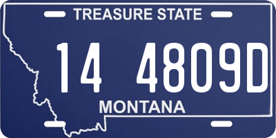 MT license plate 144809D