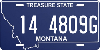 MT license plate 144809G