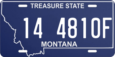 MT license plate 144810F