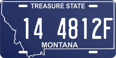 MT license plate 144812F