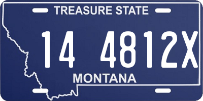 MT license plate 144812X