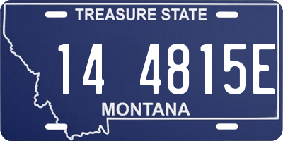 MT license plate 144815E