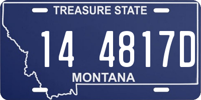 MT license plate 144817D