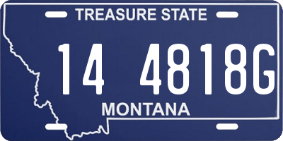 MT license plate 144818G