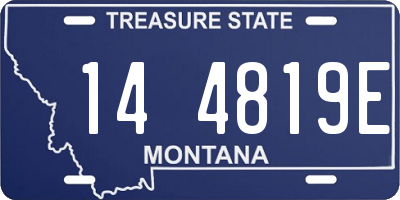 MT license plate 144819E