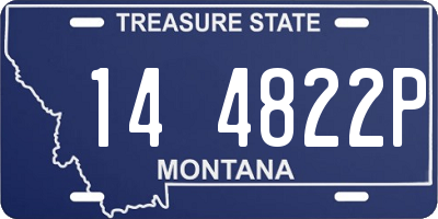 MT license plate 144822P