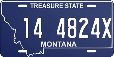 MT license plate 144824X