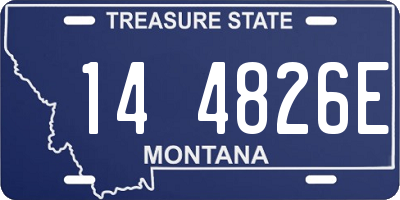 MT license plate 144826E