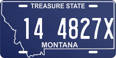 MT license plate 144827X