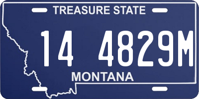 MT license plate 144829M
